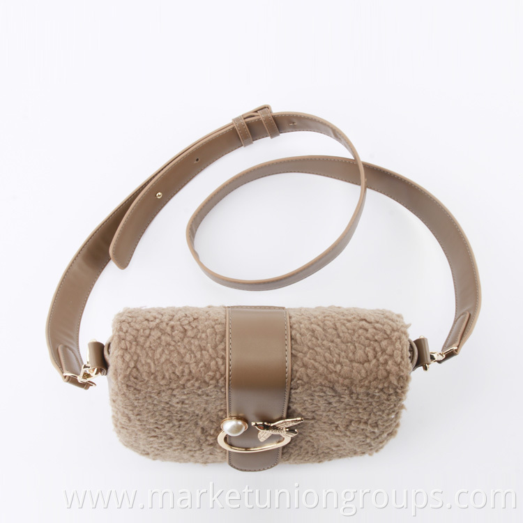 The New Winter Sherpa Shoulder Crossbody Bag For Ladies